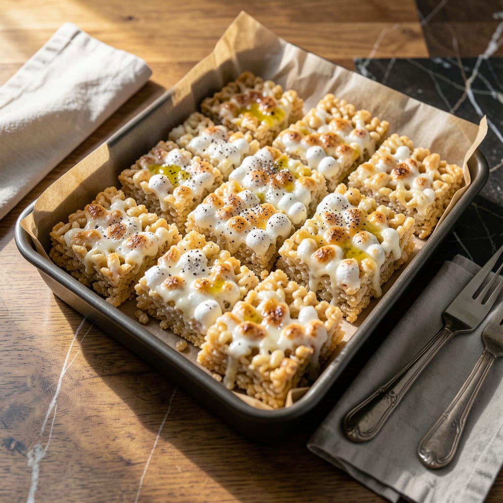 Low Fat Rice Crispy Treats Recipe: Marshmallow Magic Without the Guilt illustration with key details