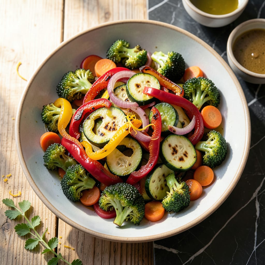 Comprehensive Low Fat Roasted Vegetables Recipe: Caramelized Edges and Vibrant Colors visual reference