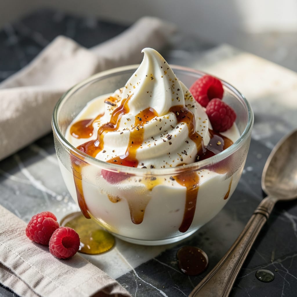 Low Fat Soft Serve Ice Cream Recipe: Airy Swirls With Zero Heavy Cream example with annotations