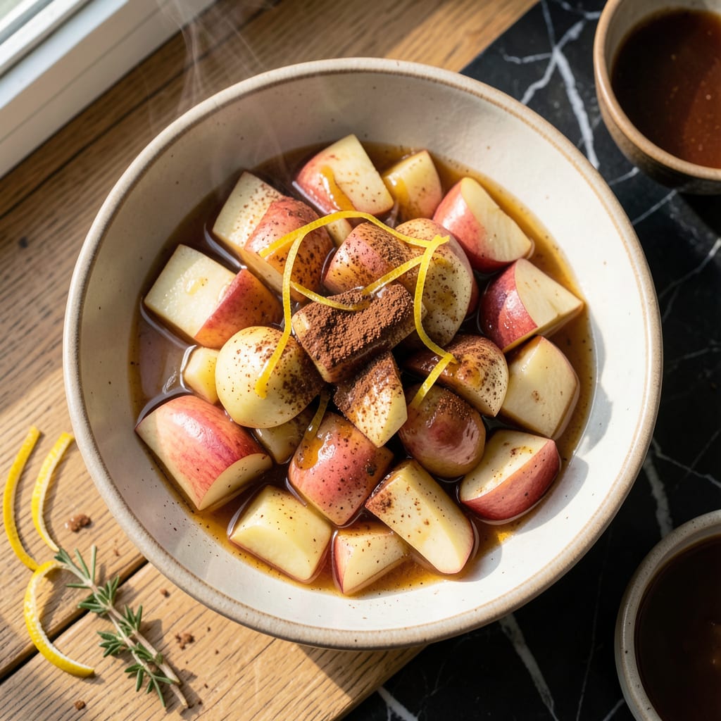 Low Fat Stewed Apples Recipe: Cinnamon Spiced Warmth Without the Guilt example with annotations