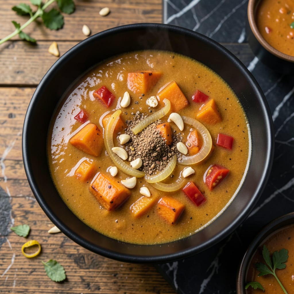 Low Fat Sweet Potato Soup Recipe: Velvety Smooth Without Compromise illustration with key details