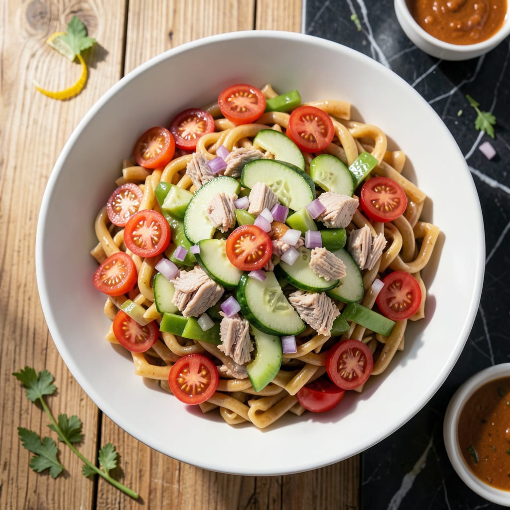 Low Fat Tuna Pasta Salad Recipe: Bright Mediterranean Flavors