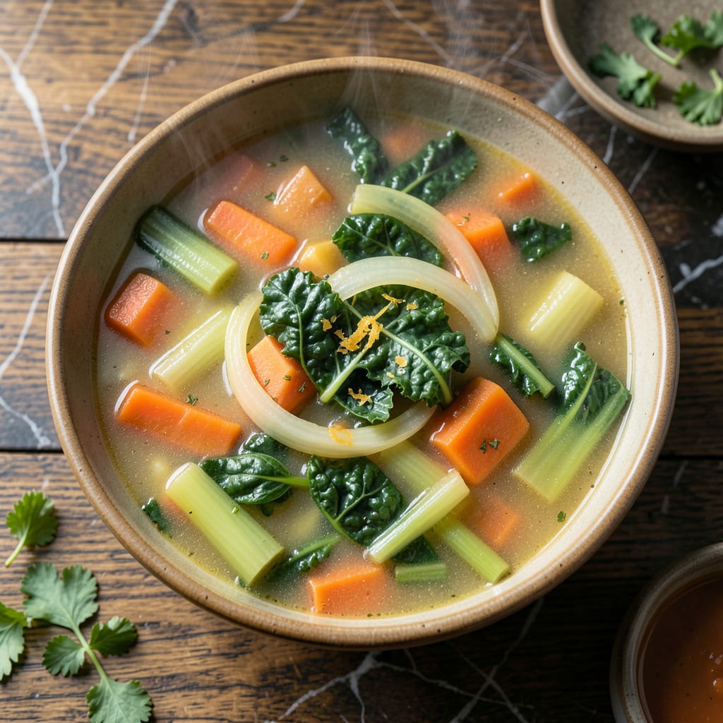 Low Fat Veg Soup Recipe: Light and Nourishing Bowl of Greens detailed visual guide