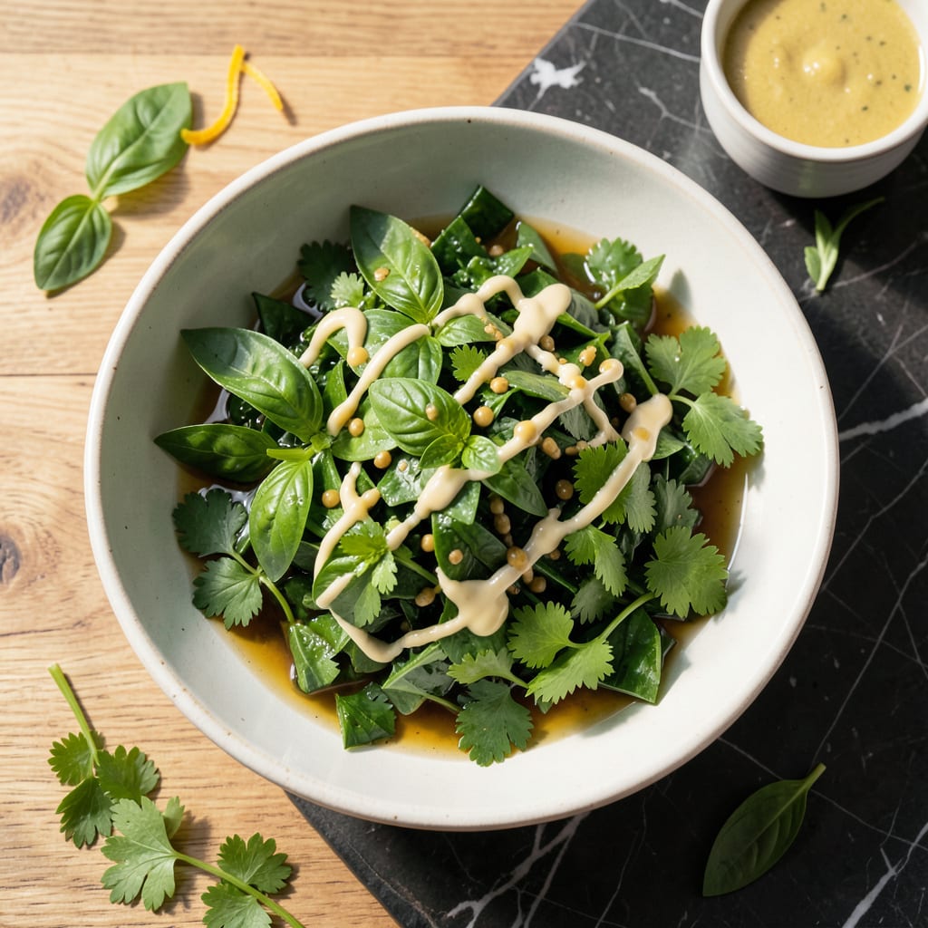 Complete low fat vegan salad dressing recipe overview image