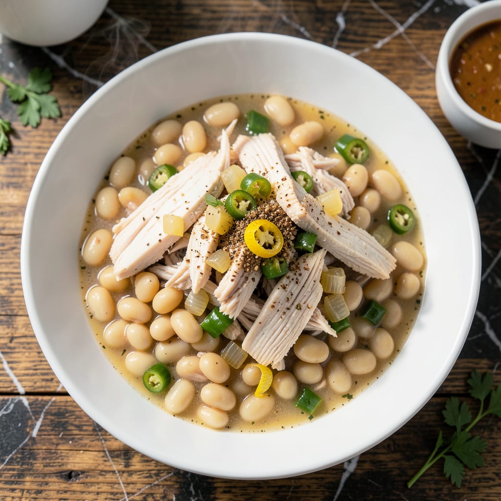 Visual representation of Low Fat White Chili Recipe: Spiced Creaminess Without the Guilt