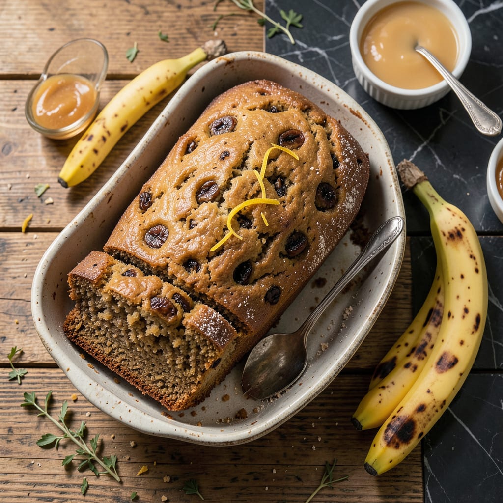 Visual representation of Low Fat Whole Wheat Banana Bread Recipe: Naturally Sweet and Moist