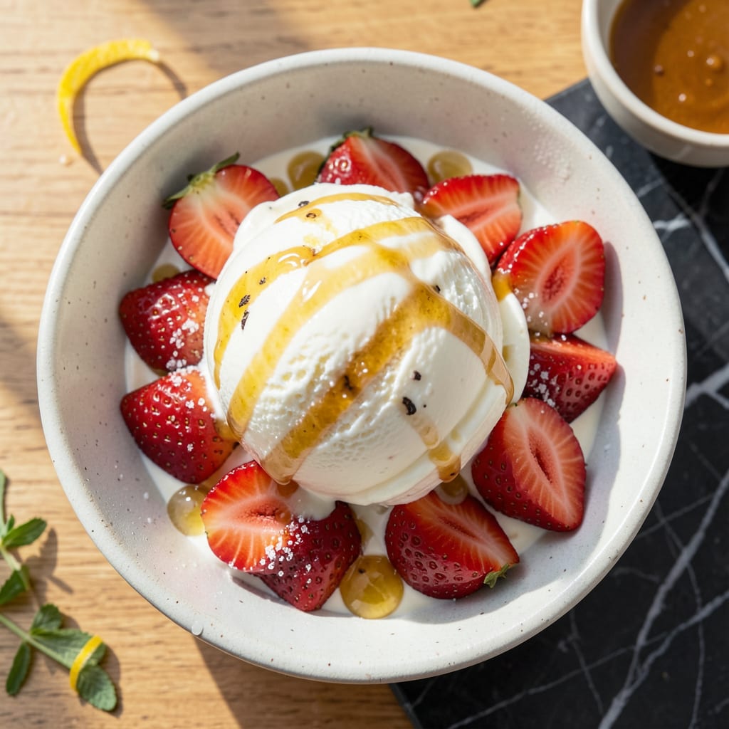 Low Fat Yogurt Ice Cream Recipe: Silky Swirl With Fresh Fruit illustration with key details