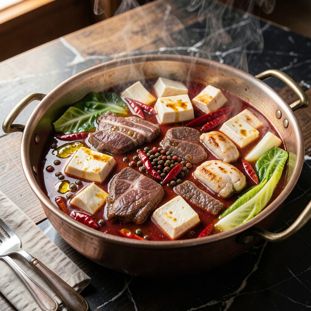 Ma La Hot Pot Recipe: Spicy Sichuan Broth With Numbing Heat illustration with key details