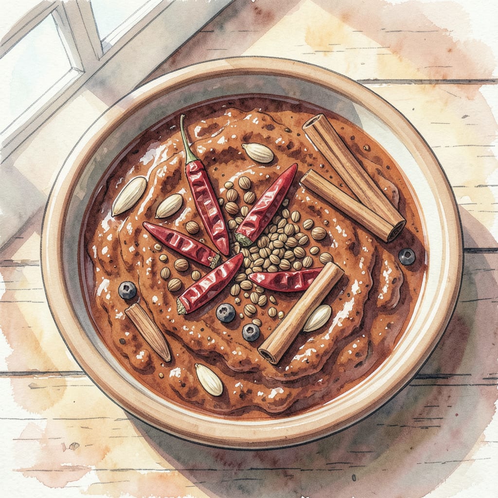 Madras Curry Paste Recipe: Spicy Blend for Authentic Indian Flavors illustration with key details