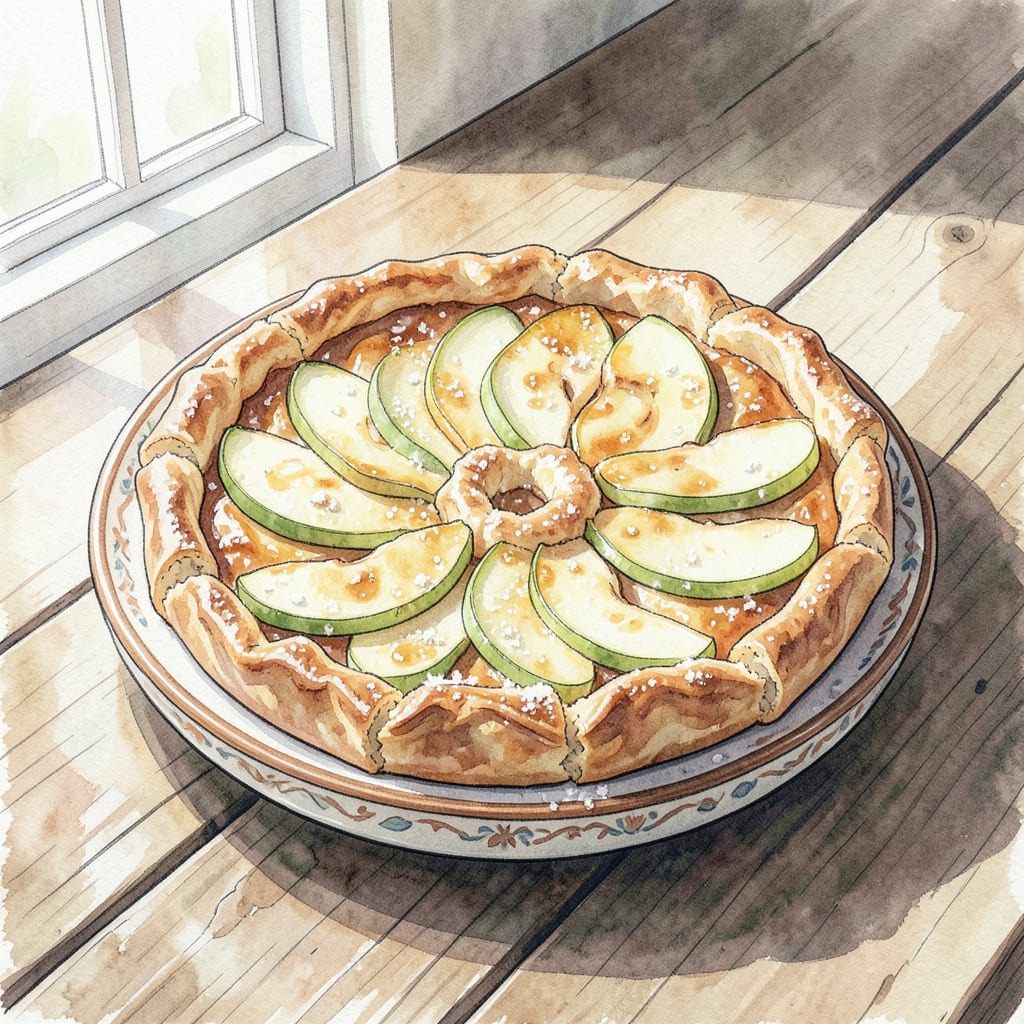Visual representation of maggianos apple crostata recipe