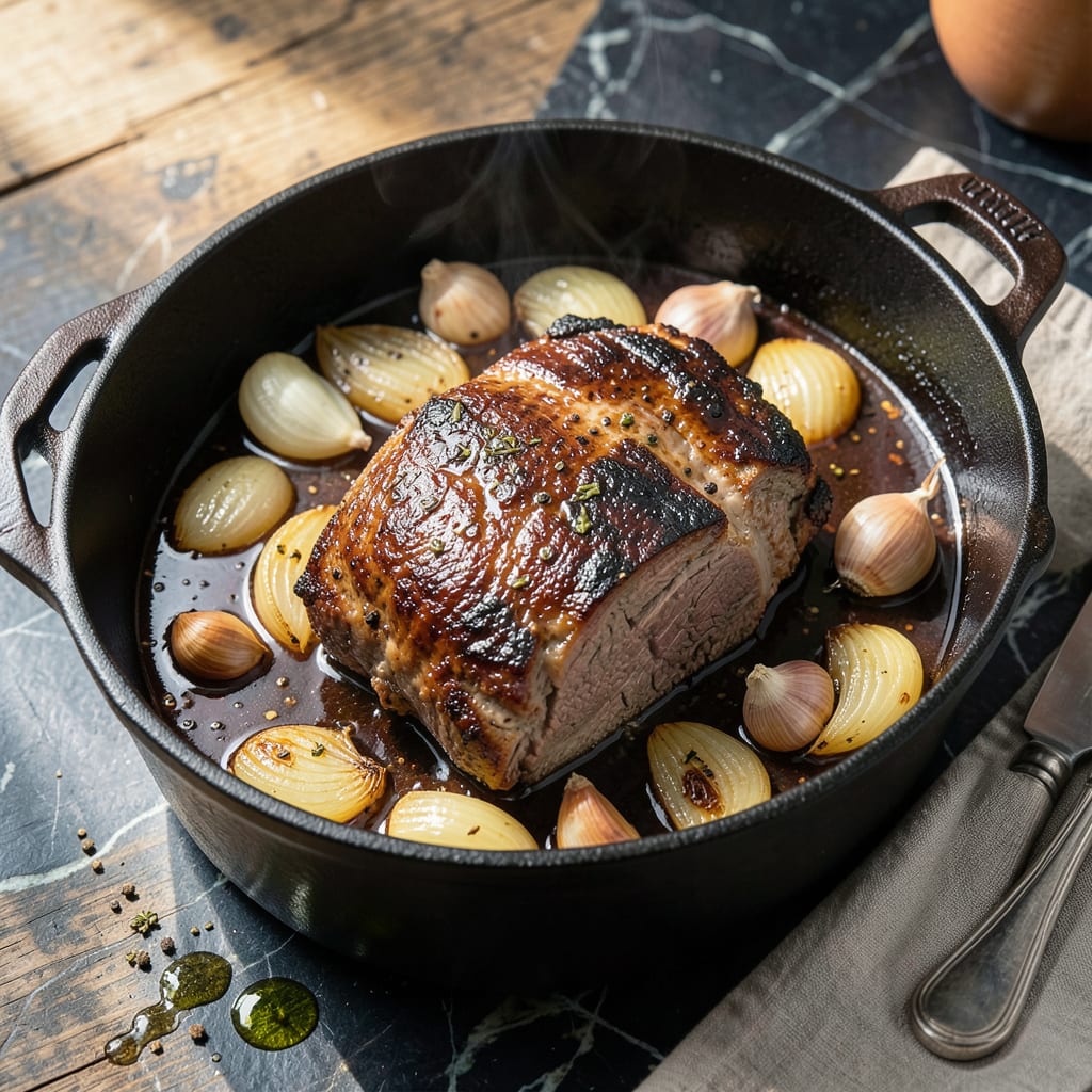 Visual representation of make ahead pot roast recipe