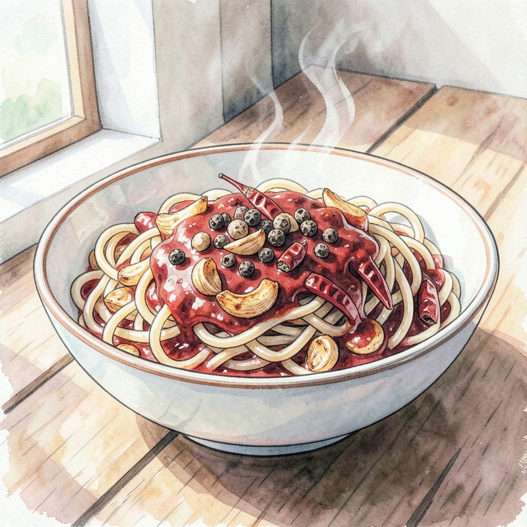 Mala Noodles Recipe: Spicy Sichuan Flavor in 20 Minutes illustration with key details