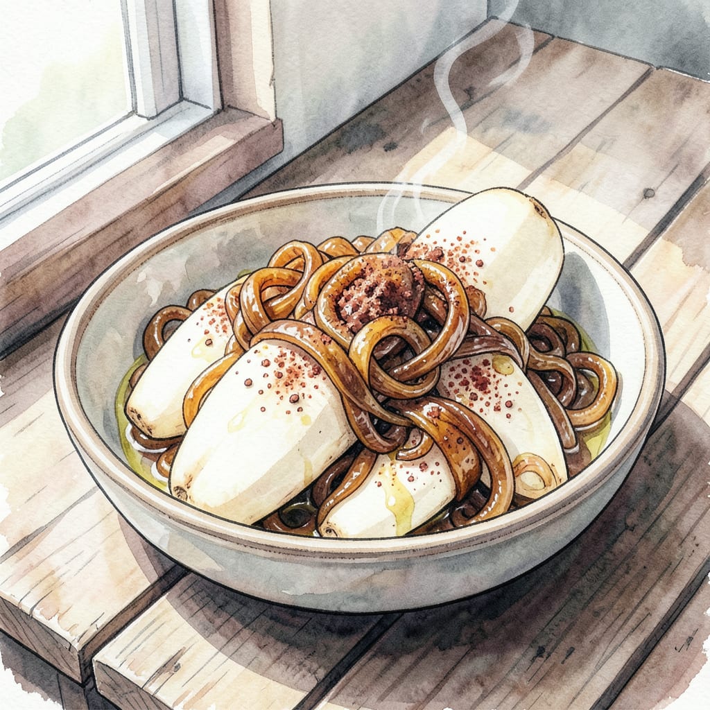 Visual representation of malanga lila recipe