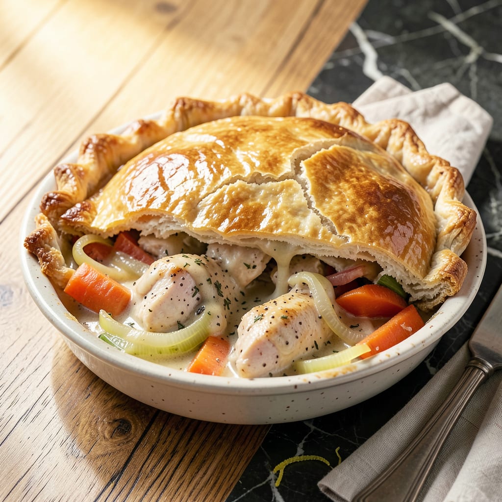 Visual representation of Marie Callender's Chicken Pot Pie Recipe: Flaky Crust and Creamy Comfort