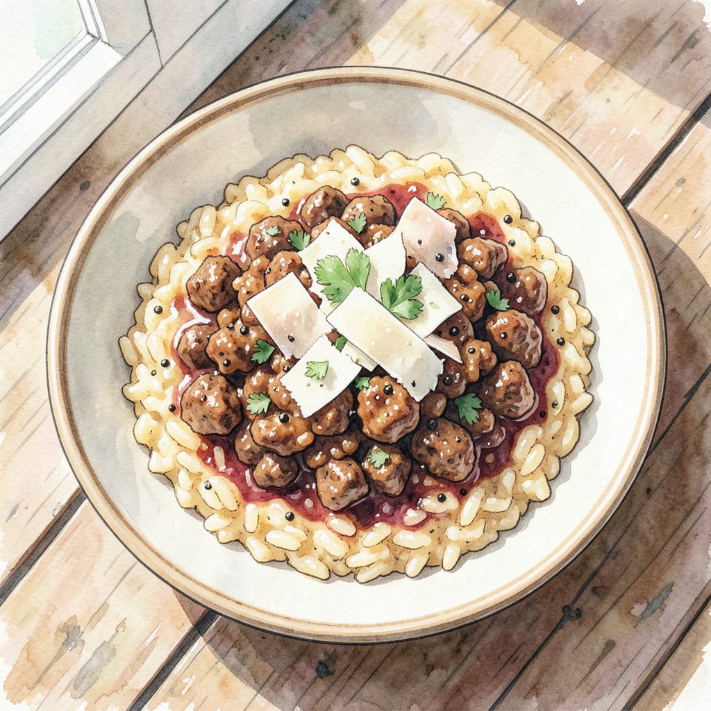 meat risotto recipe detailed visual guide