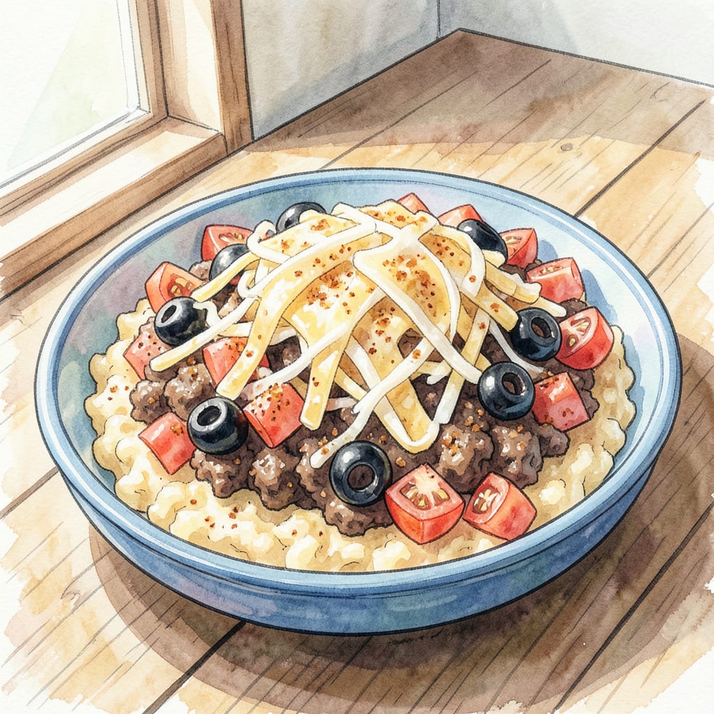 Visual representation of Mexican Pile Up Recipe: Layered Fiesta Flavors in One Dish