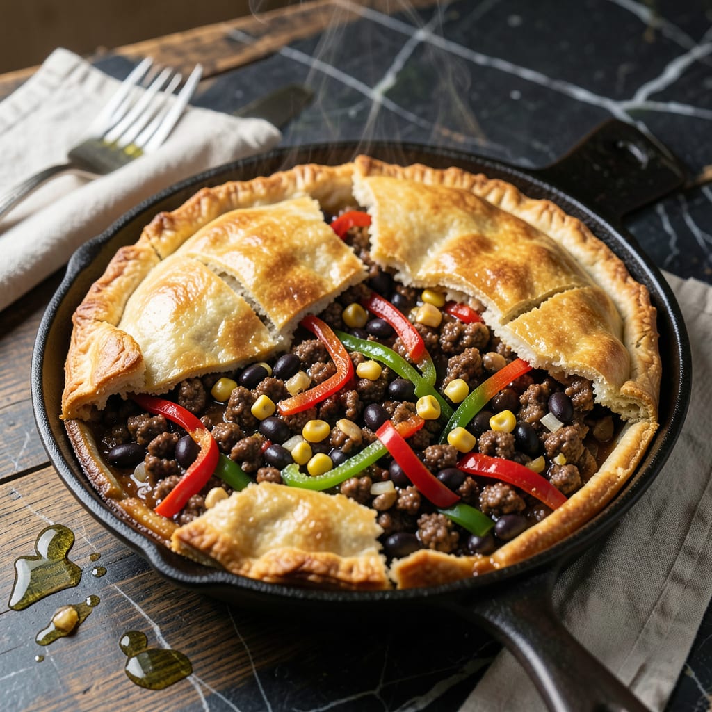 Mexican Pot Pie Recipe: Savory Spiced Filling Under Golden Crust detailed visual guide
