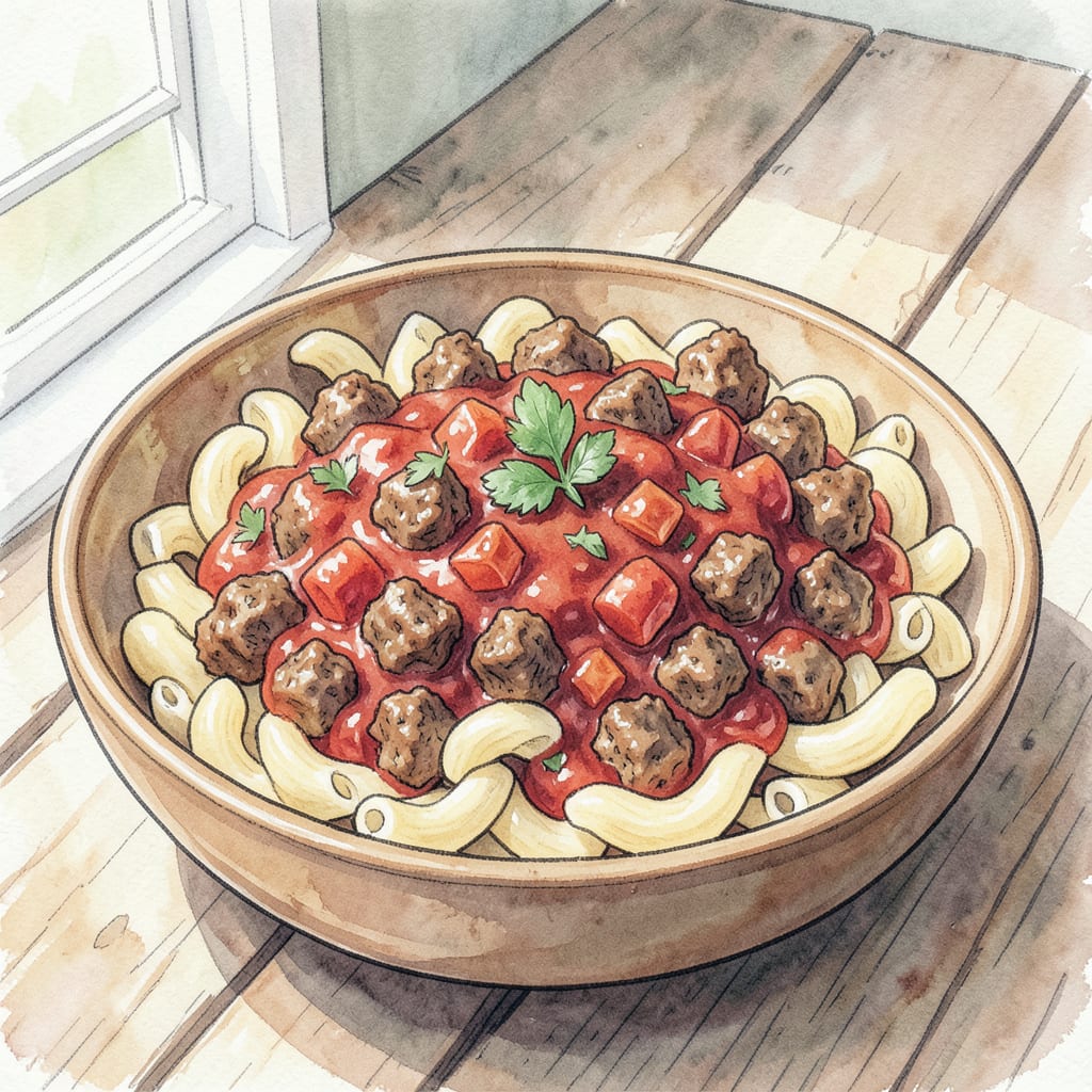 Michigan Goulash Recipe: Hearty Comfort Food Classic illustration with key details