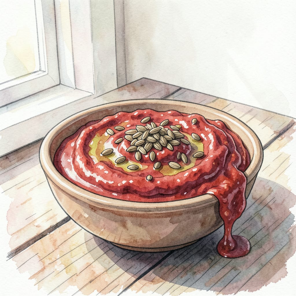 Visual representation of Mina Harissa Recipe: Spicy North African Condiment with a Kick
