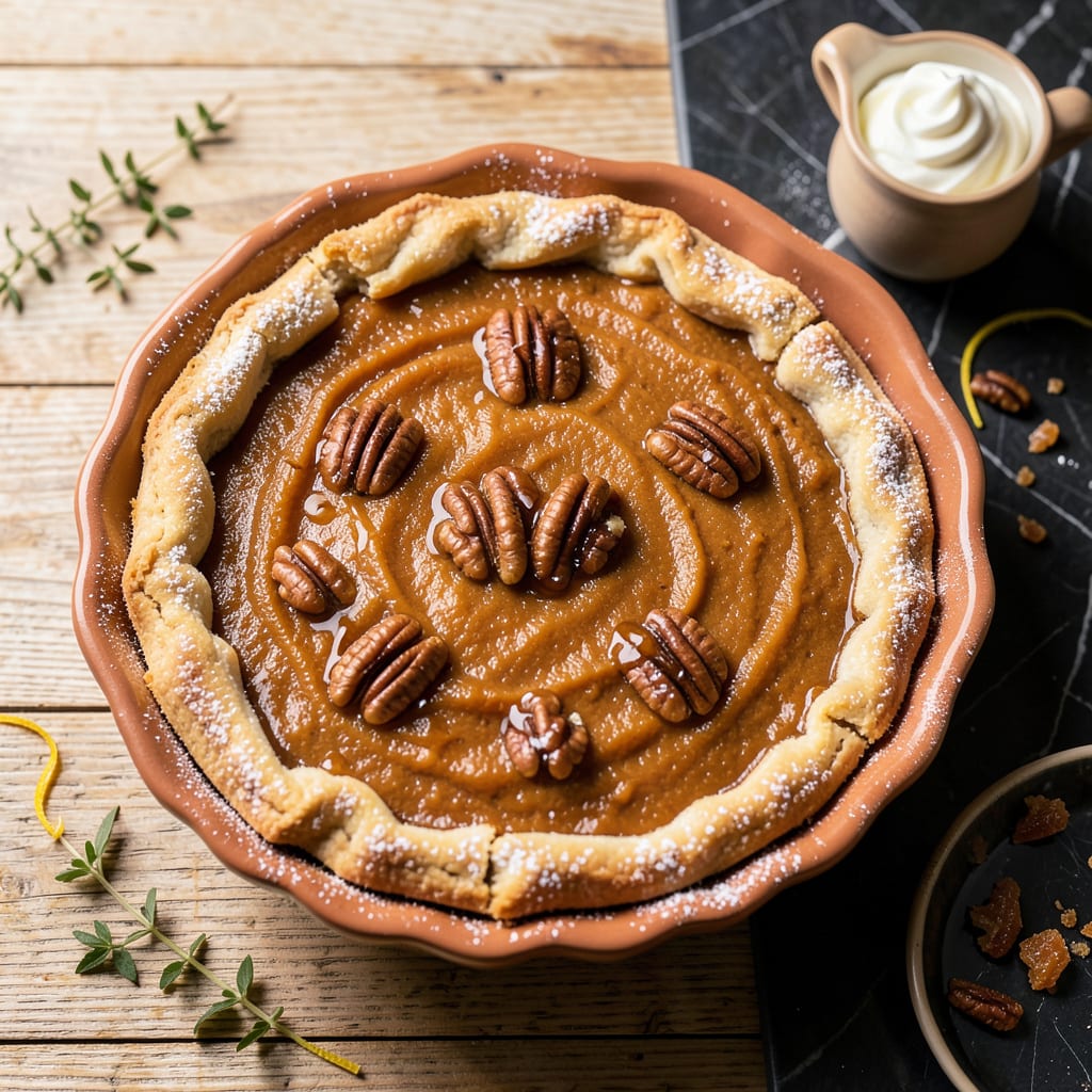 miss kays sweet potato pie recipe illustration with key details
