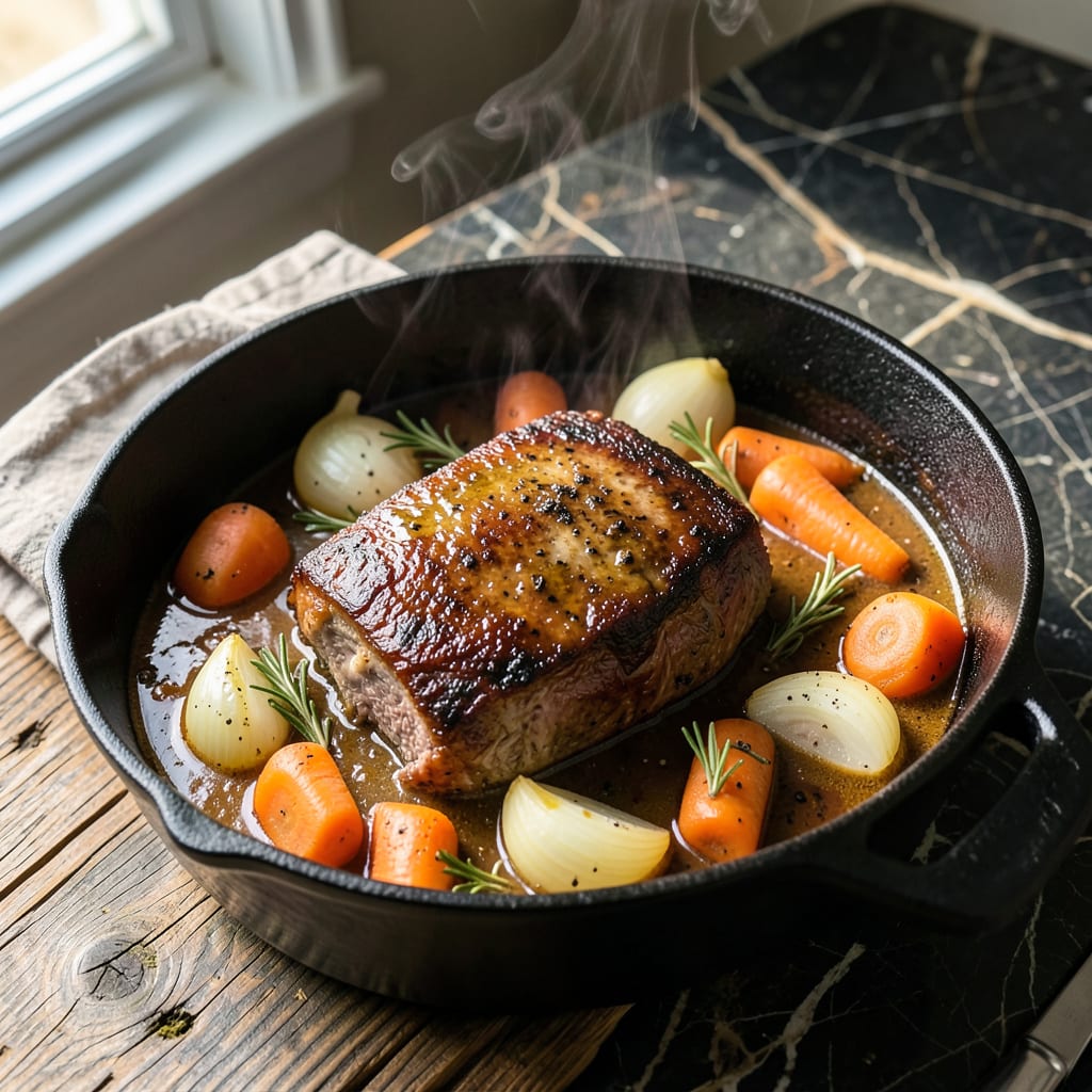 Complete Moist Pot Roast Recipe: Fall Off The Bone Tender in the Dutch Oven overview image