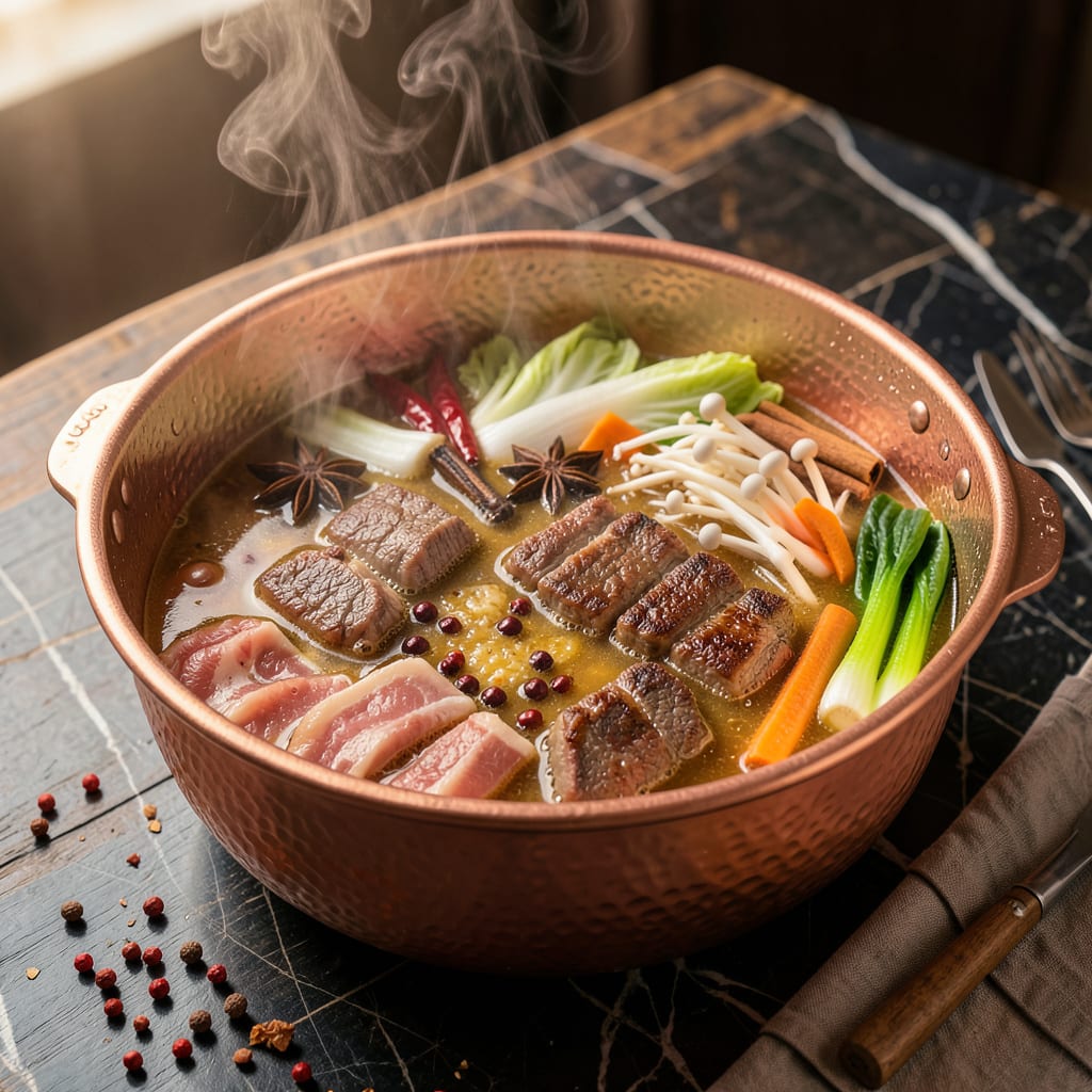 Comprehensive Mongolian Hot Pot Recipe: Spicy Broth and Customizable Feast for a Crowd visual reference