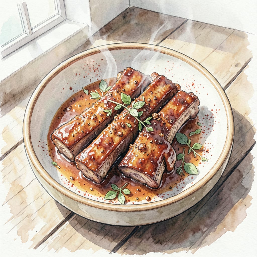moose ribs recipe example with annotations