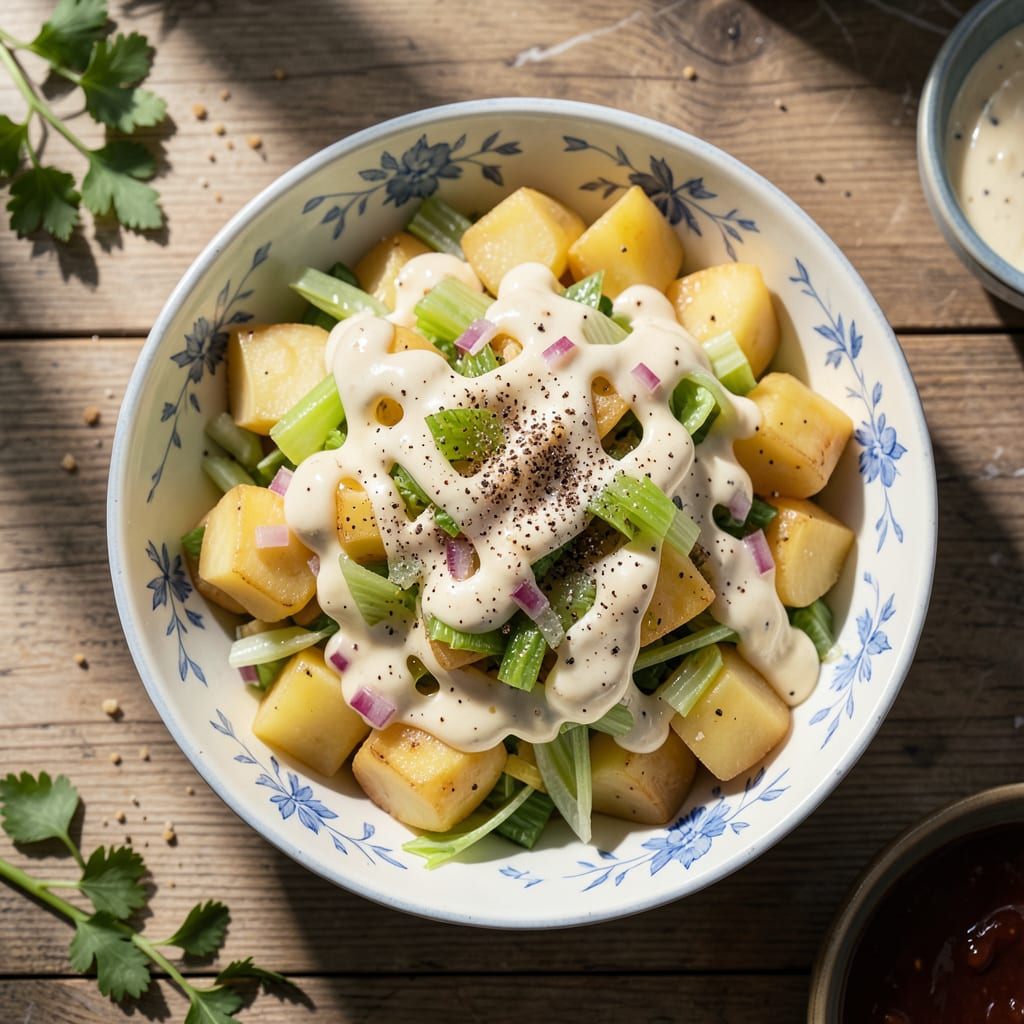 Mrs Gerry's Potato Salad Recipe: Creamy, Tangy Picnic Perfection example with annotations