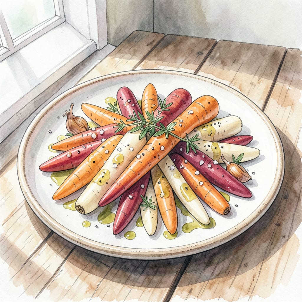 Multicolor Carrots Recipe: Vibrant Roasted Delight example with annotations
