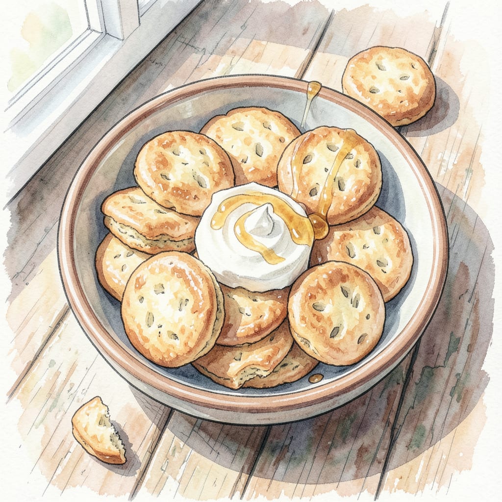 Namaste Biscuit Recipe: Flaky Layers and Buttery Goodness illustration with key details