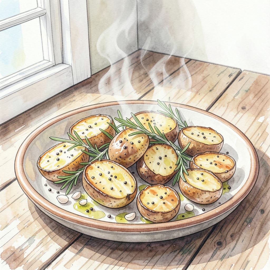 new potatoe recipe illustration with key details