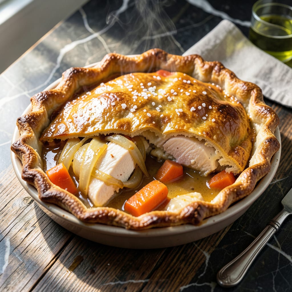 Ninja Pot Pie Recipe: Multi Layered Comfort in One Appliance illustration with key details