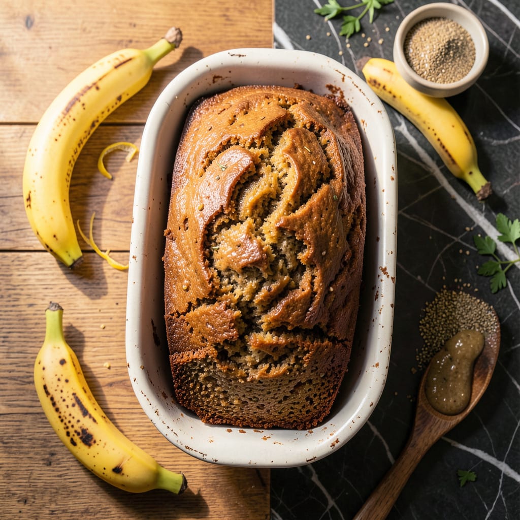 Comprehensive no fat no sugar banana bread recipe visual reference