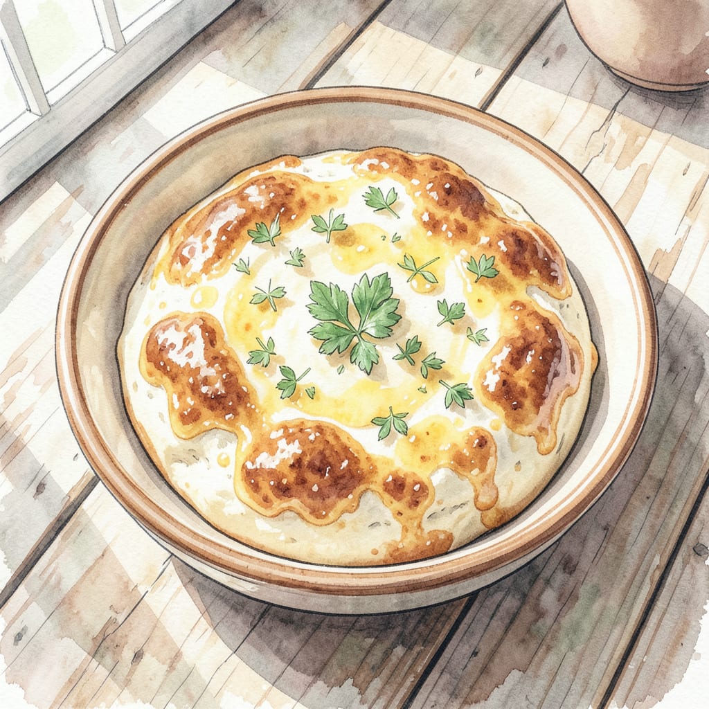 northwoods inn cheese bread recipe illustration with key details