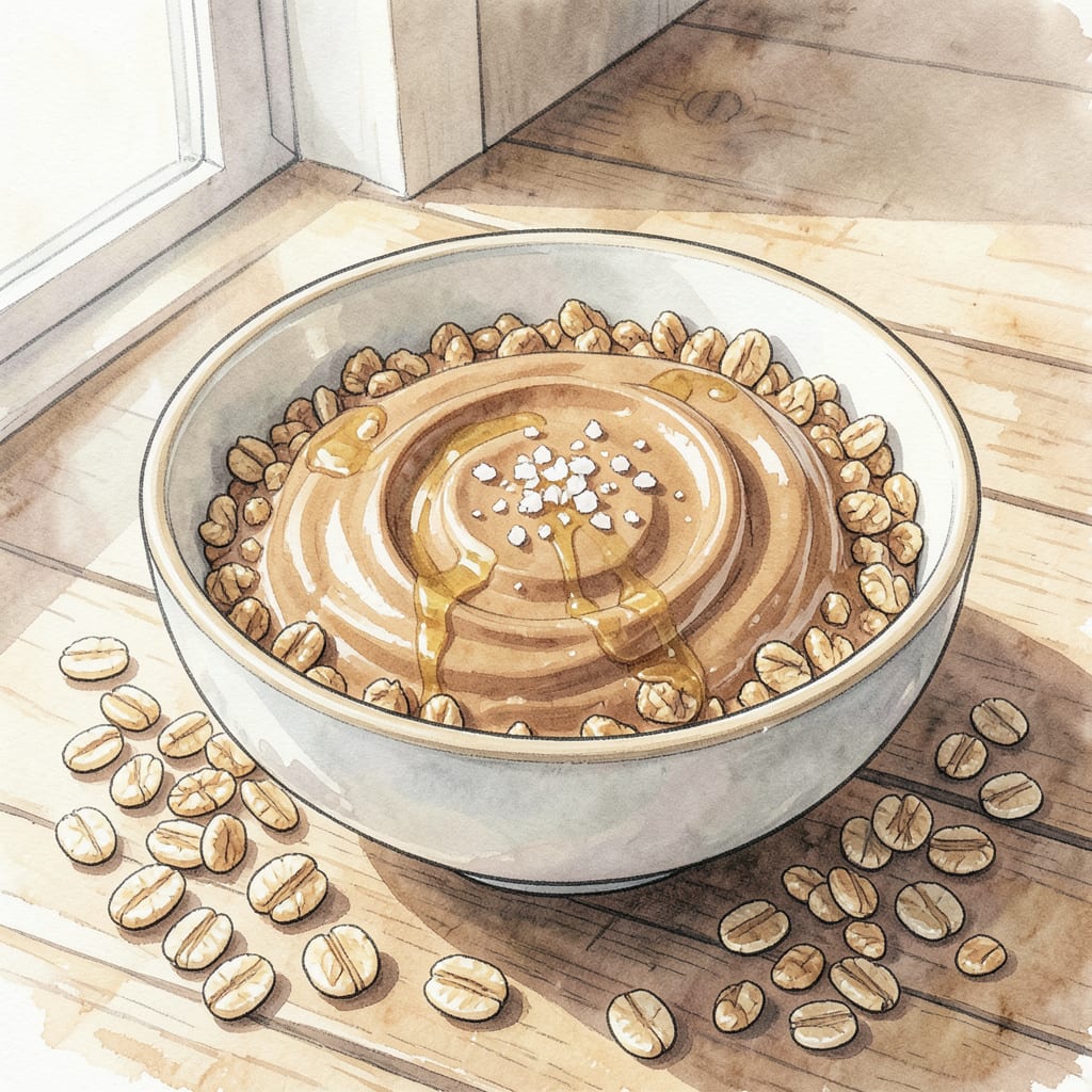 Visual representation of oat haus granola butter recipe