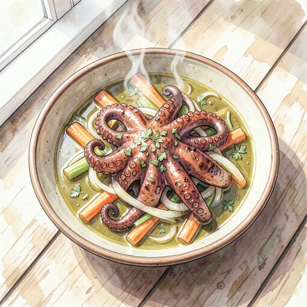 Complete Octopus Stew Recipe: Tender Sea Delight in Rich Broth overview image