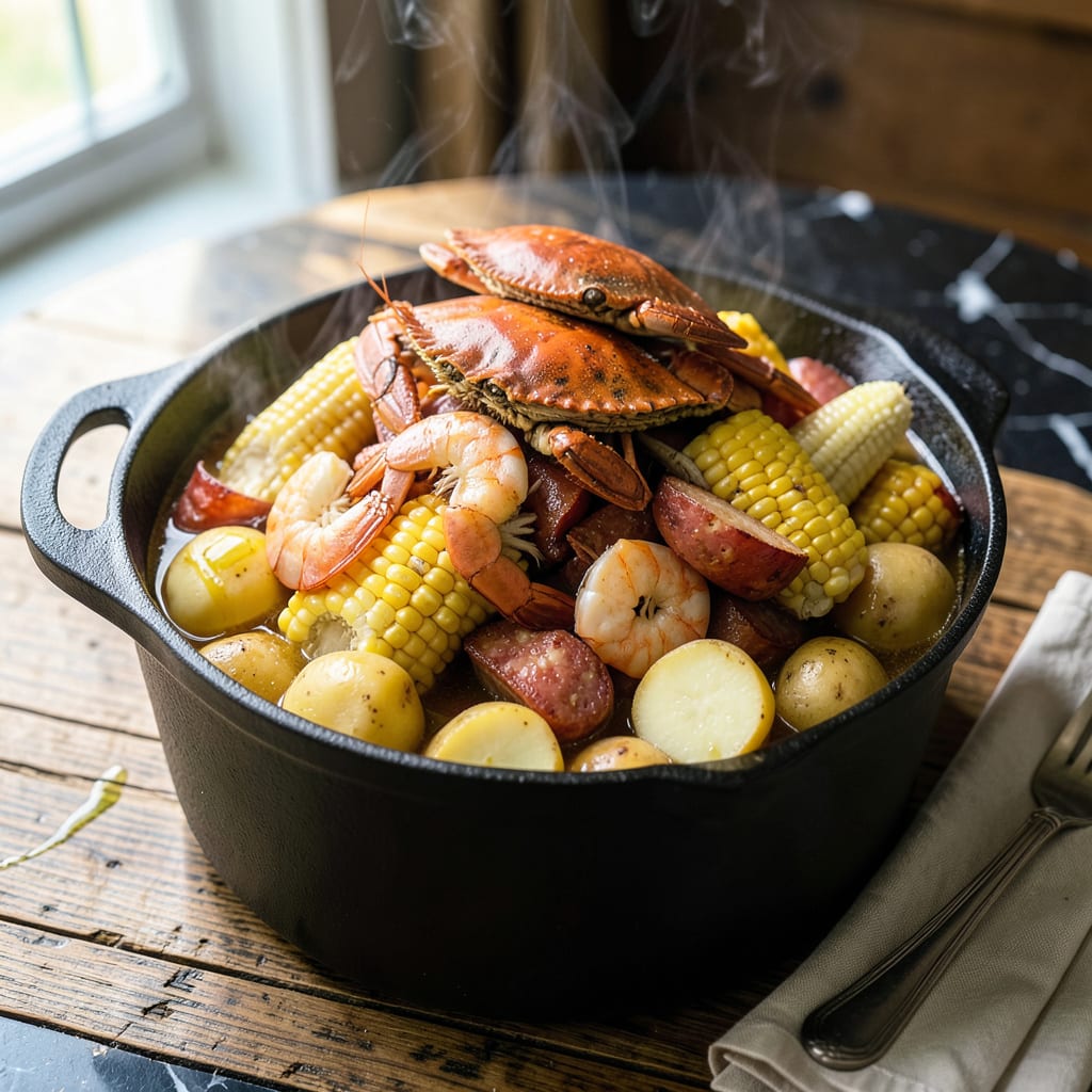 Complete Old Bay Steam Pot Recipe: Maryland Style Seafood Feast in One Pot overview image
