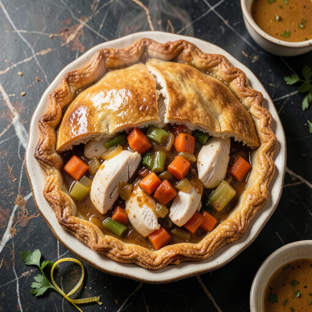 Complete Old Fashioned Chicken Pot Pie Recipe: Grandma's Flaky Crust Over Hearty Comfort overview image