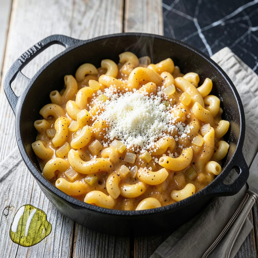 One Pot Macaroni Recipe: Cheesy One Pan Weeknight Dinner detailed visual guide