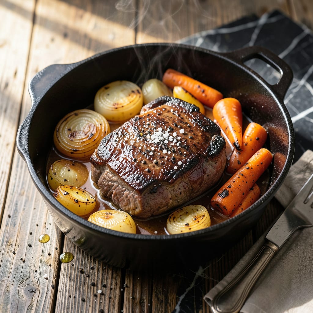 Visual representation of One Pot Pot Roast Recipe: Sunday Dinner With Minimal Cleanup