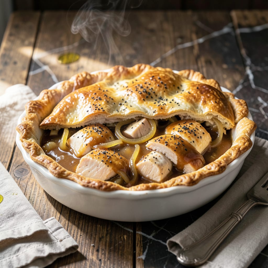 Visual representation of original chicken pot pie recipe