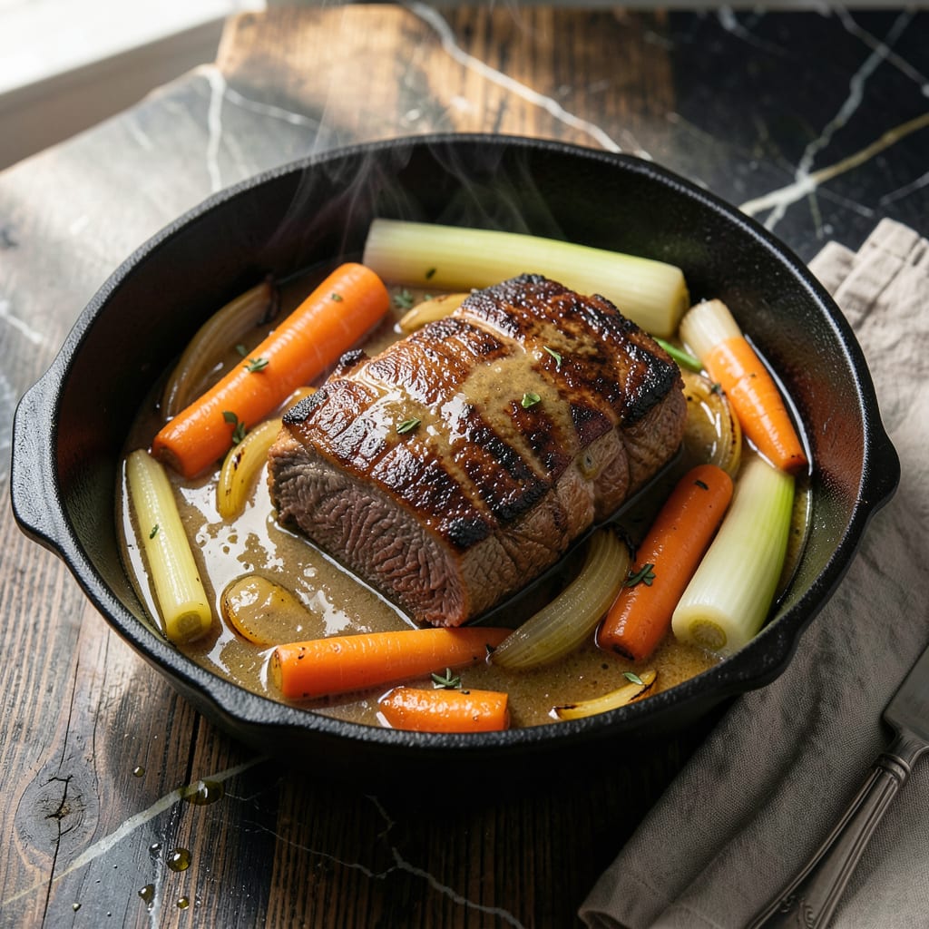 Complete Pillsbury Pot Roast Recipe: Slow Braised Beef with Buttery Biscuit Topping overview image