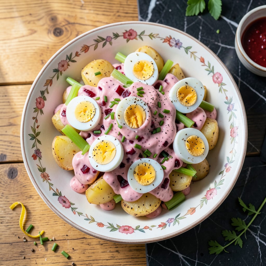 Pink Potato Salad Recipe: Vibrant Twist on a Classic Picnic Staple example with annotations
