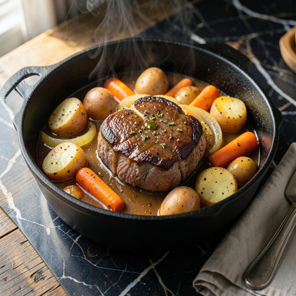 Complete Pioneer Pot Roast Recipe: Dutch Oven Comfort with Caramelized Onions overview image