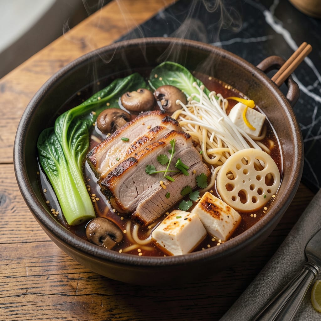 Comprehensive pork hot pot recipe visual reference