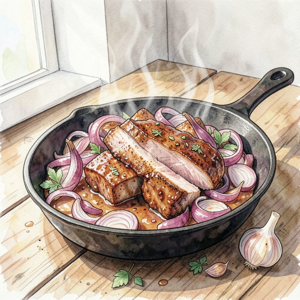 Pork Jowl Recipe: Slow Cooked Southern Comfort example with annotations