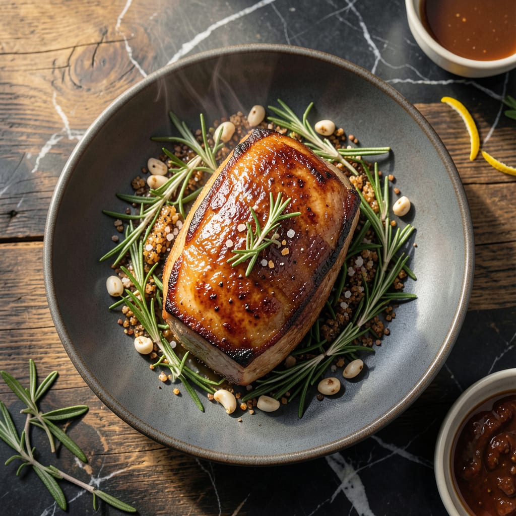 Pork Loin With Fat Cap Recipe: Herb Rubbed and Juicy Roast example with annotations