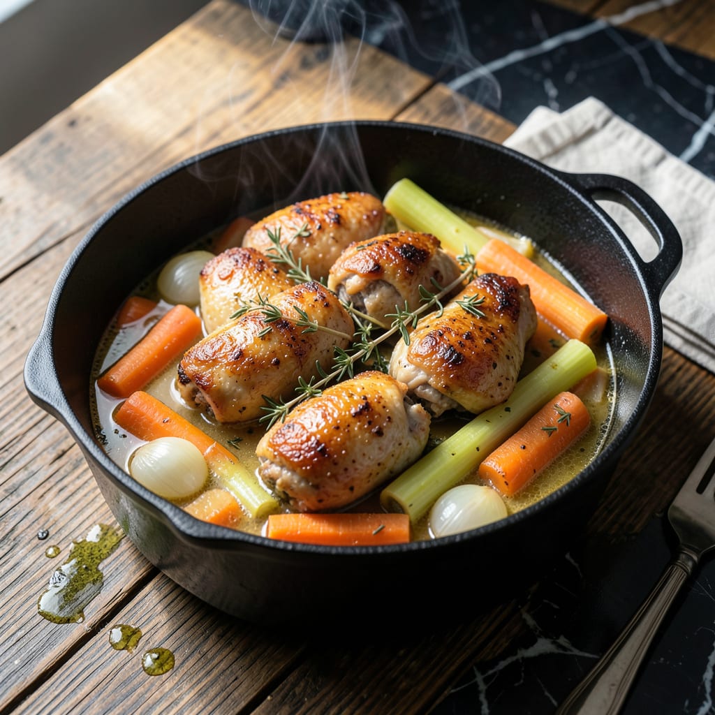 Pot Au Poulet Recipe: Classic French Chicken and Vegetable Stew detailed visual guide