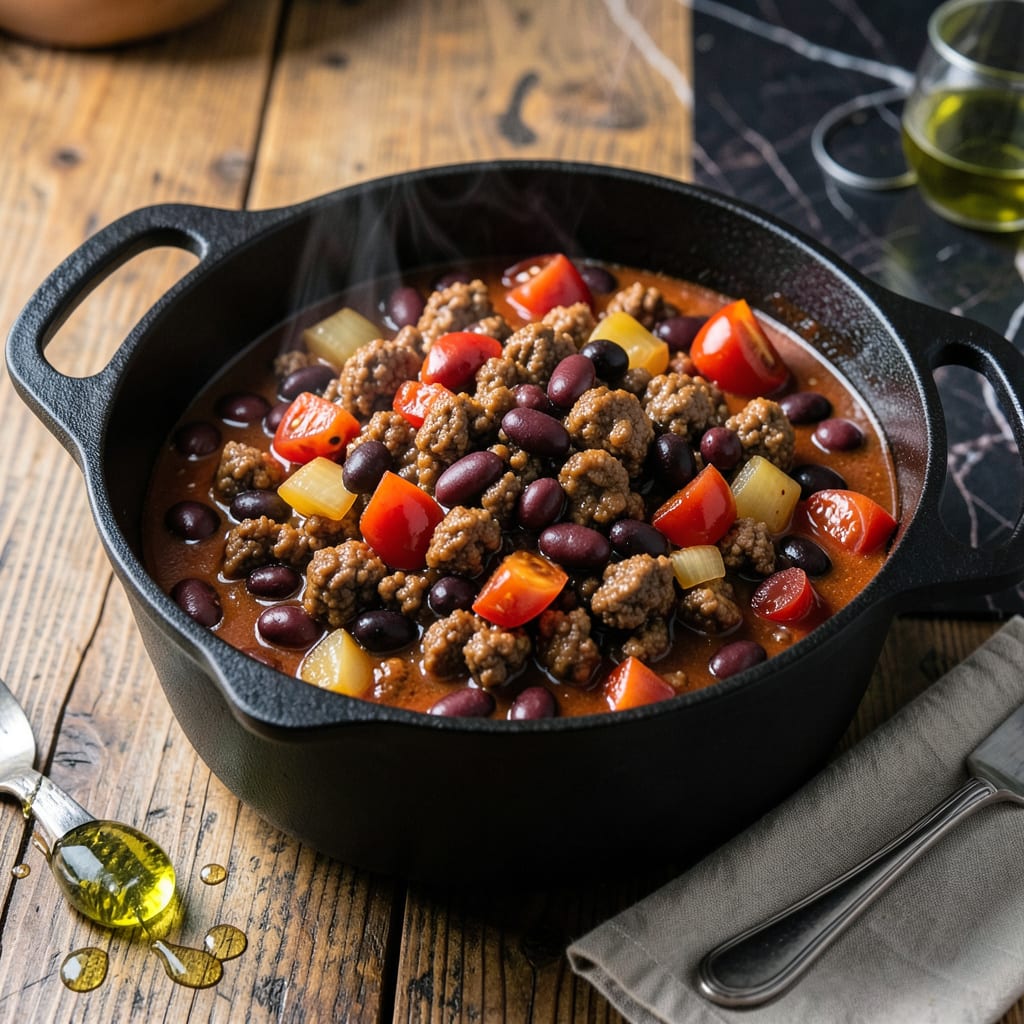 Visual representation of pot of chilli recipe