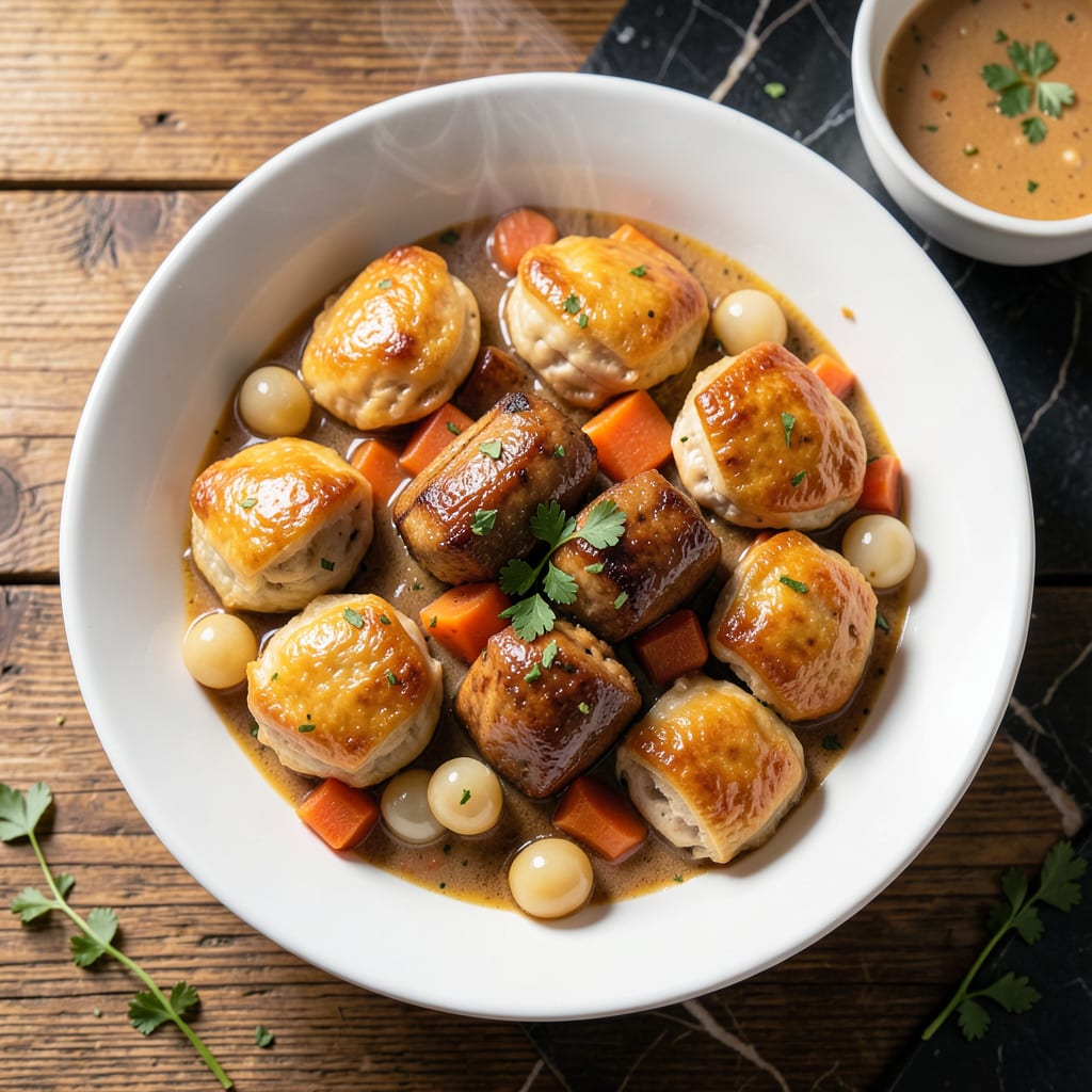 Complete Pot Pie Dumplings Recipe: Pillowy Bites in Savory Stew overview image